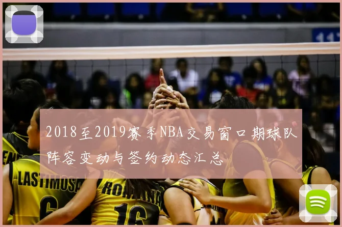 2018至2019赛季NBA交易窗口期球队阵容变动与签约动态汇总